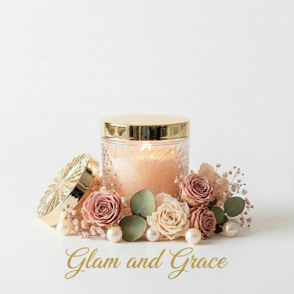 Glam and Grace Candle with Turquoise