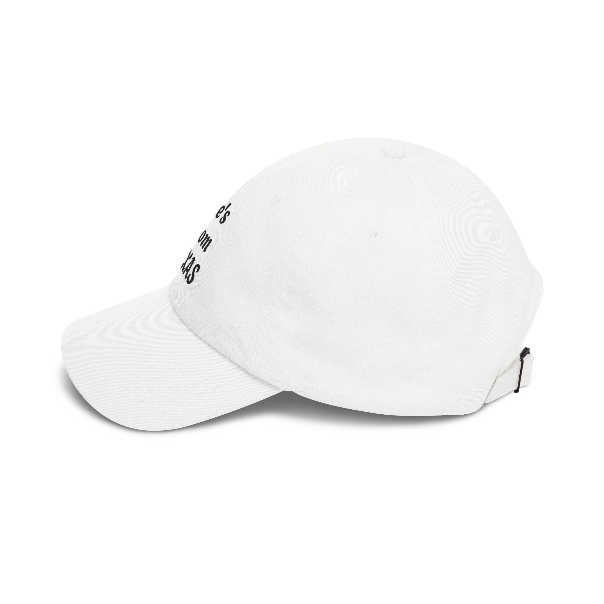 She's From Texas Dad Cap - Embroidered White Baseball Hat for Women & Daughters