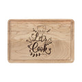Engraved "Let's Cook" Wooden Cutting Board — Personalized Kitchen Gift