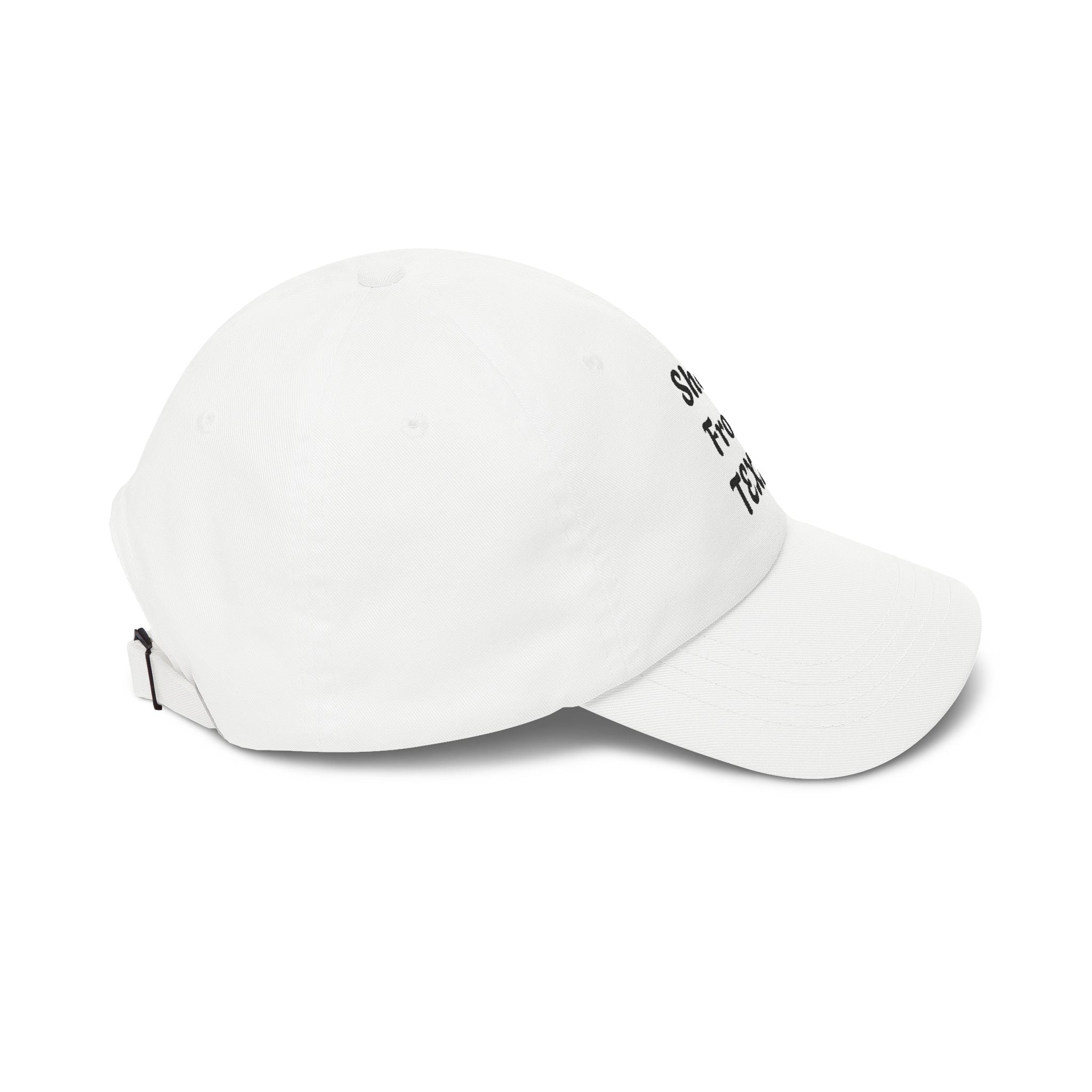 She's From Texas Dad Cap - Embroidered White Baseball Hat for Women & Daughters
