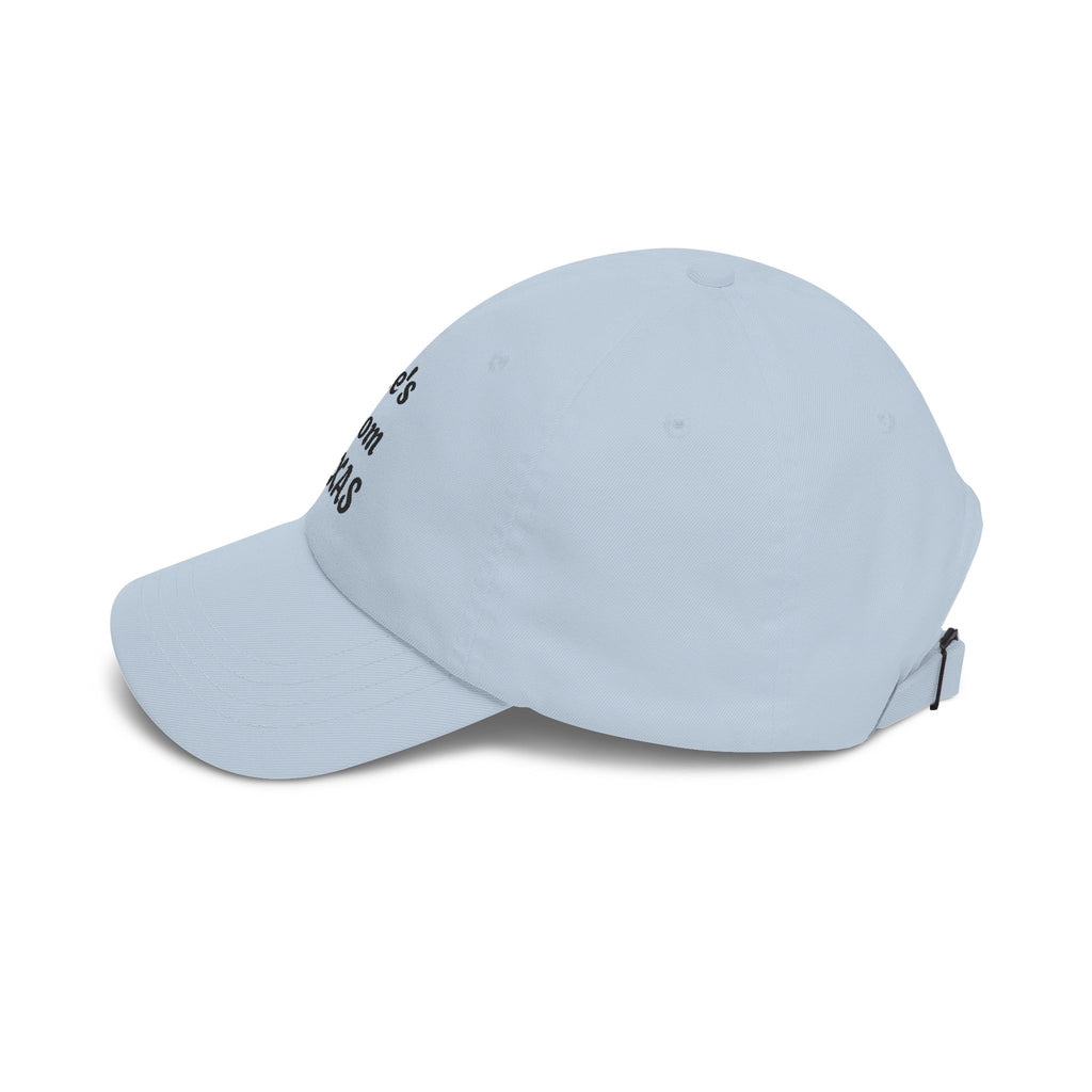 She's From Texas Dad Cap - Embroidered White Baseball Hat for Women & Daughters