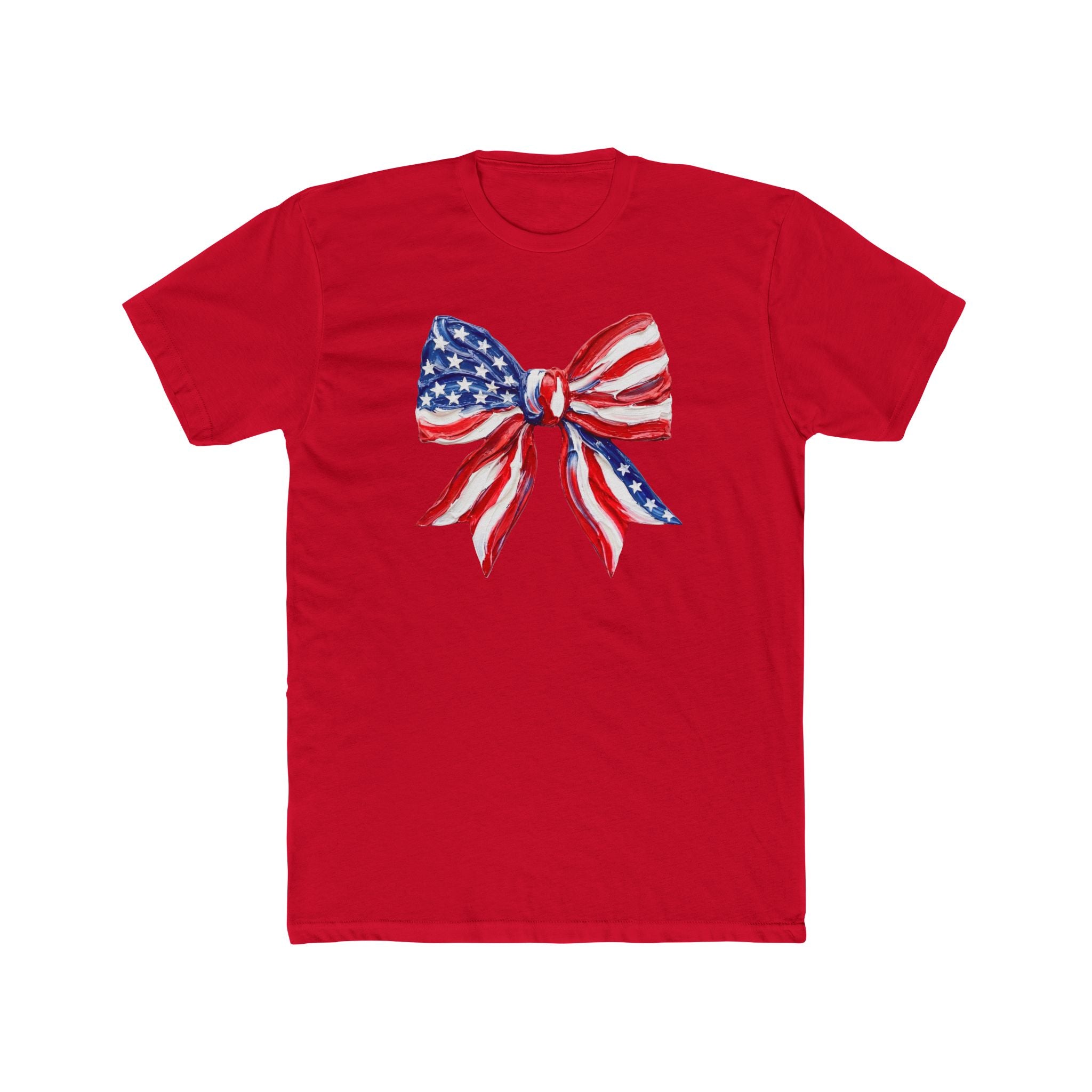 She Loves Jesus & America Too T‑Shirt — Patriotic American Flag Bow Tee