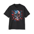 Patriotic Skull & Guns T‑Shirt — American Flag Skull Tee for Men