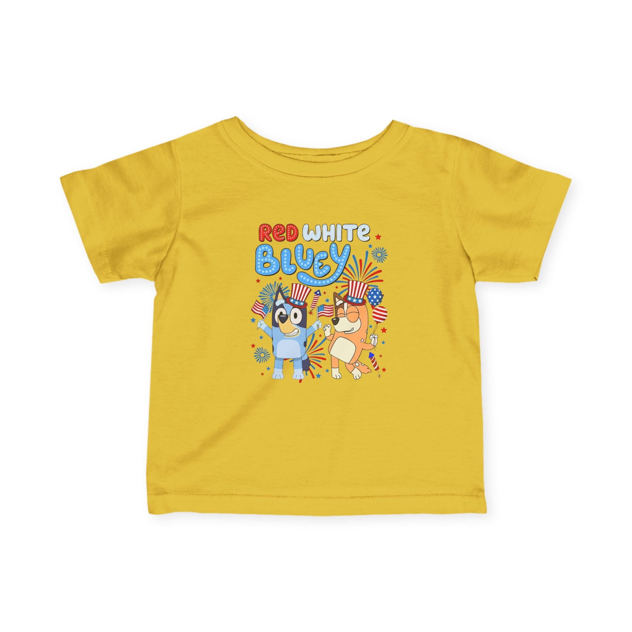 Infant Tee — "Red White & Bluey" Cute 4th of July Baby Shirt