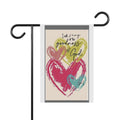 Garden Flag — "I Will Sing of the Goodness of God" Heart Design