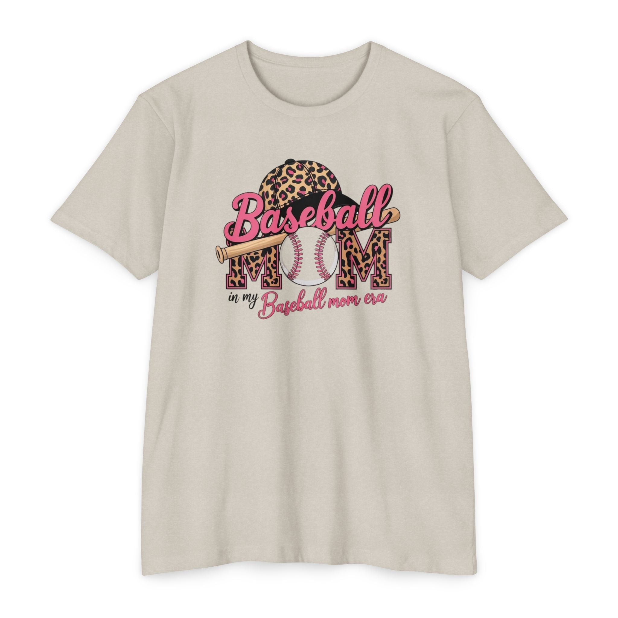 Baseball Mom Leopard Graphic T-Shirt — "Baseball Mom of my Baseball Mom Era"