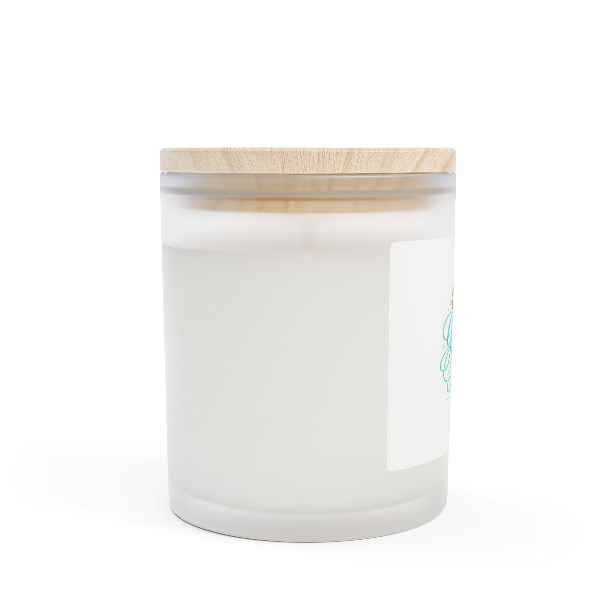 Glam & Grace Frosted Glass Candle – 11oz Scented Soy Candle with Wooden Lid