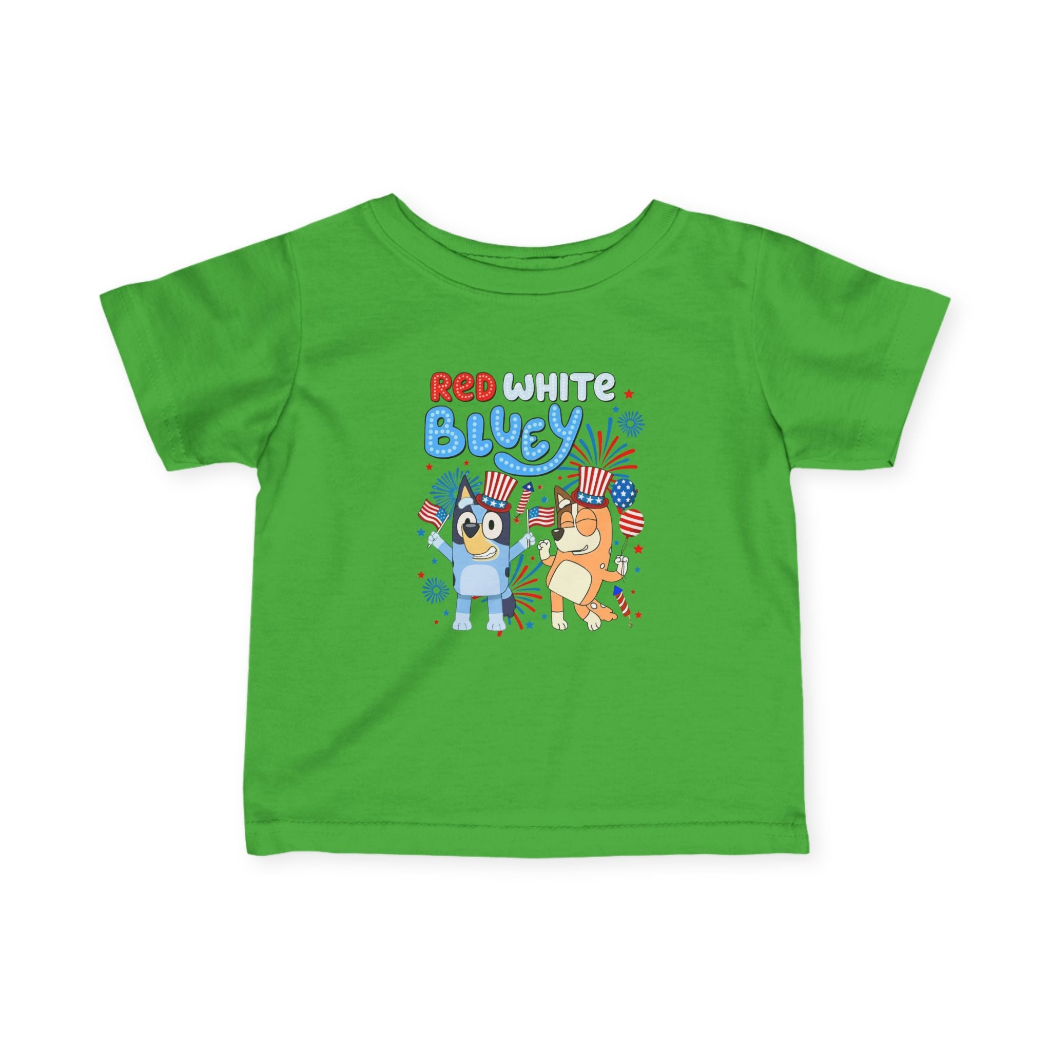 Infant Tee — "Red White & Bluey" Cute 4th of July Baby Shirt