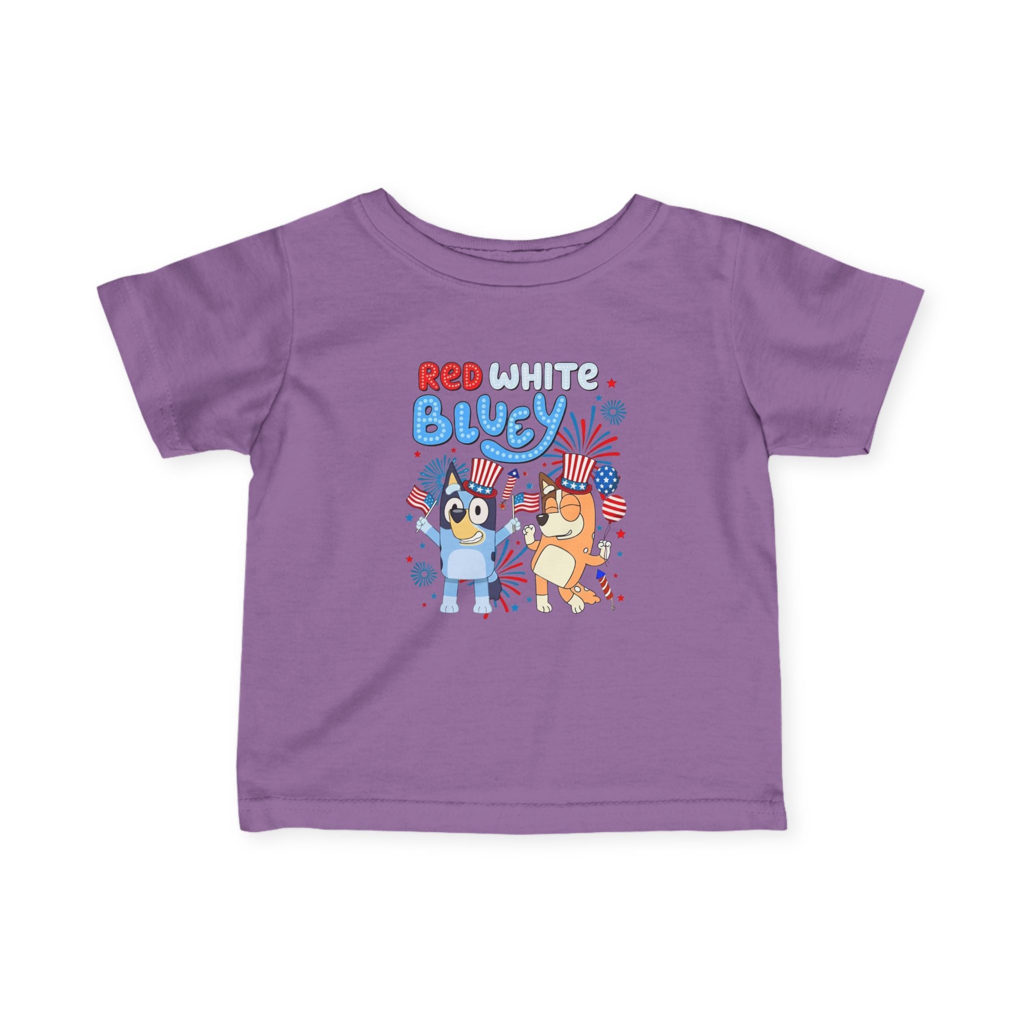 Infant Tee — "Red White & Bluey" Cute 4th of July Baby Shirt