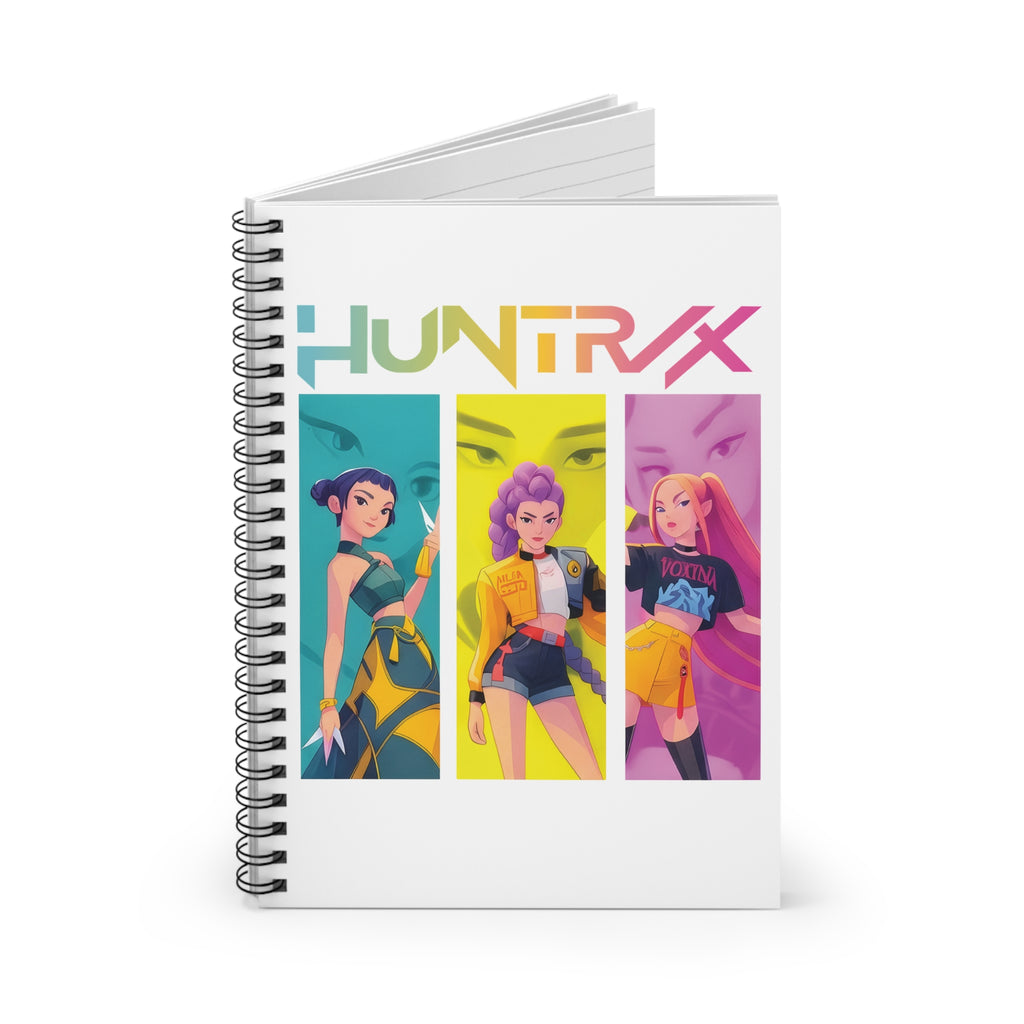 HUNTRX Character Spiral Notebook — Colorful Anime Girls Ruled Journal