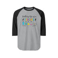 Teacher Battery Life Raglan Shirt — 'Battery Life of a Teacher' 3/4 Sleeve Tee