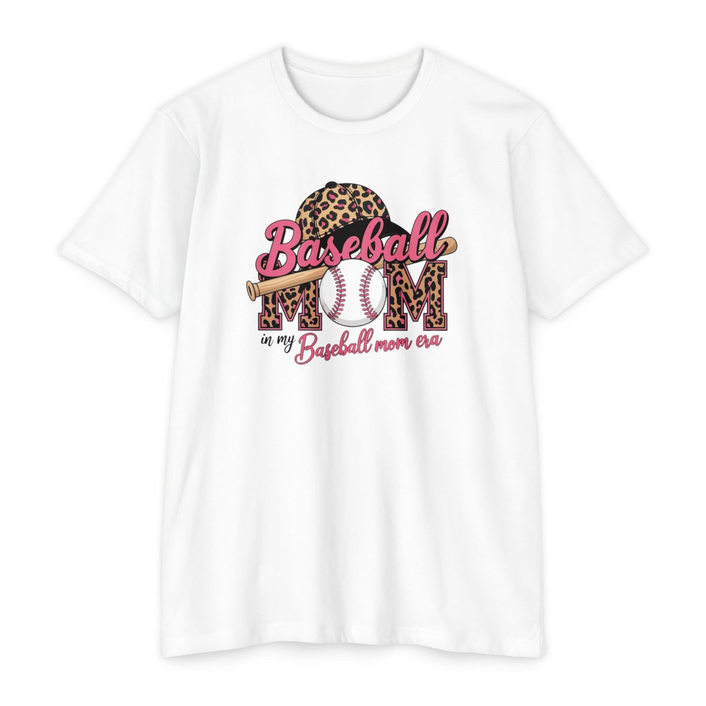 Baseball Mom Leopard Graphic T-Shirt — "Baseball Mom of my Baseball Mom Era"