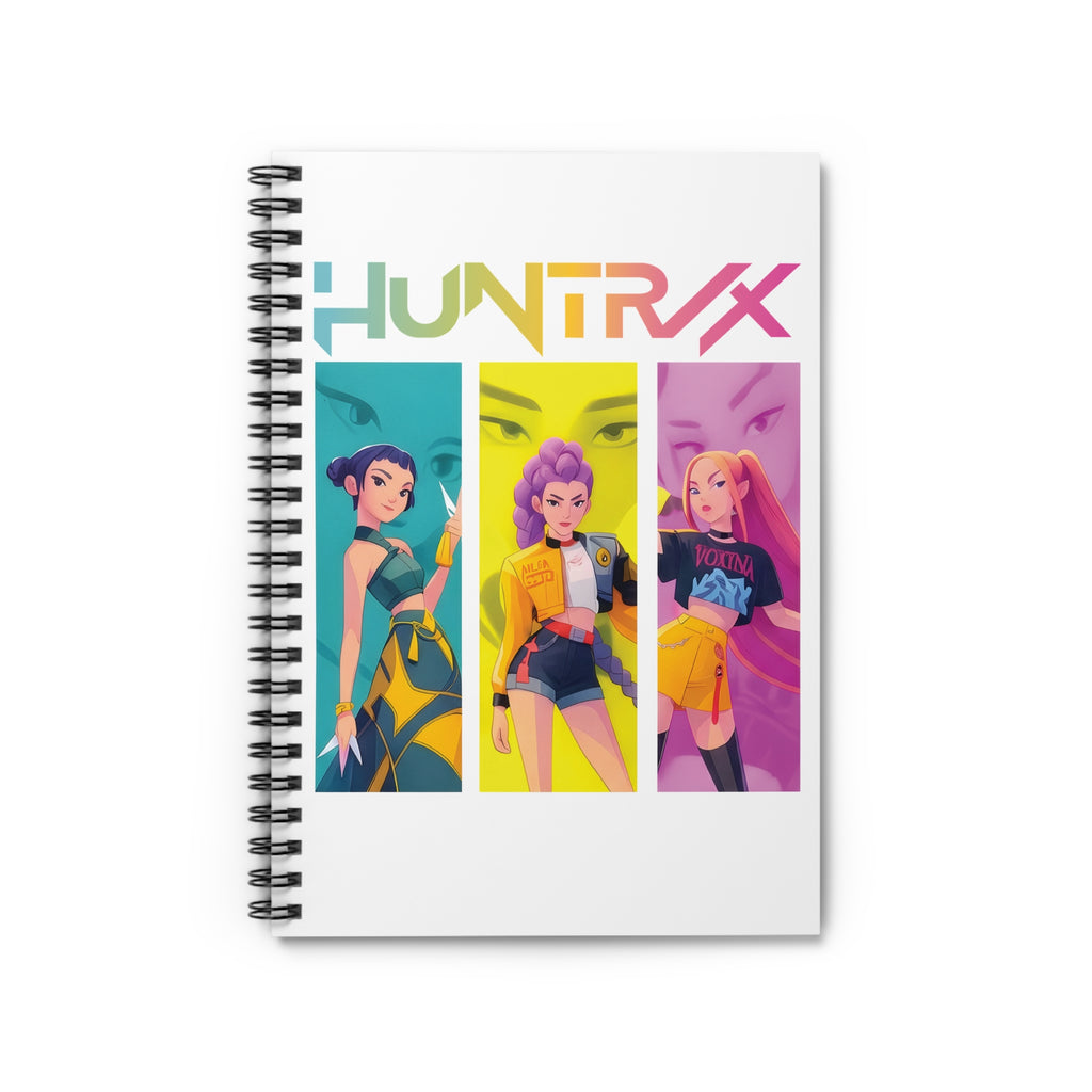 HUNTRX Character Spiral Notebook — Colorful Anime Girls Ruled Journal