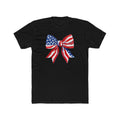 She Loves Jesus & America Too T‑Shirt — Patriotic American Flag Bow Tee