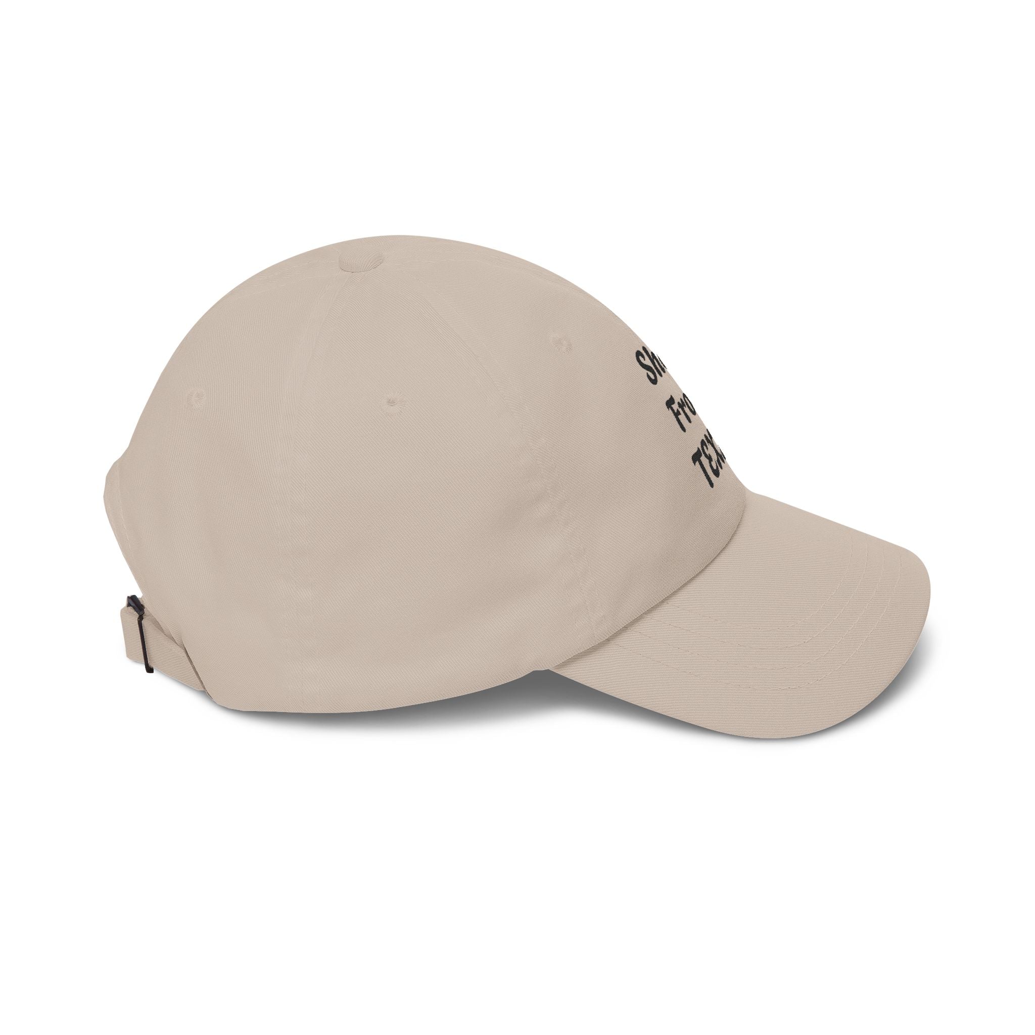 She's From Texas Dad Cap - Embroidered White Baseball Hat for Women & Daughters