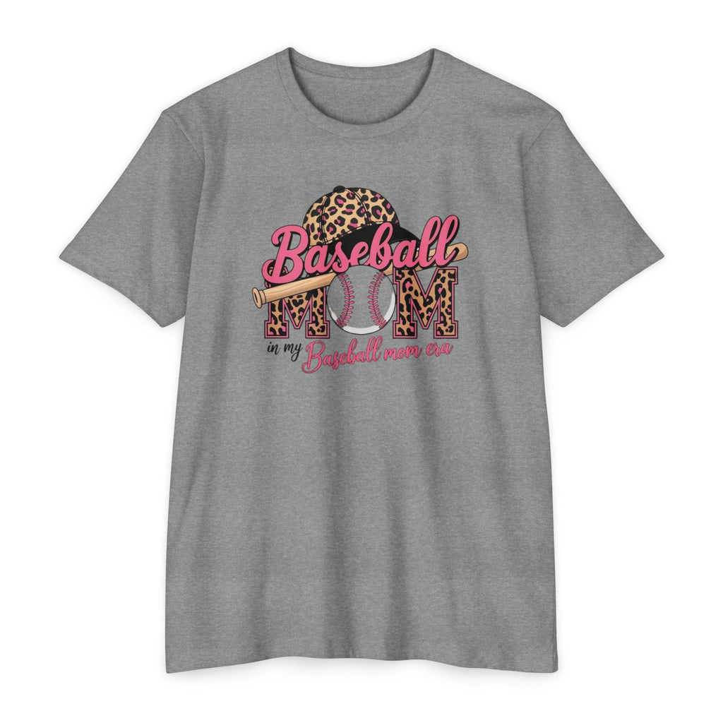 Baseball Mom Leopard Graphic T-Shirt — "Baseball Mom of my Baseball Mom Era"