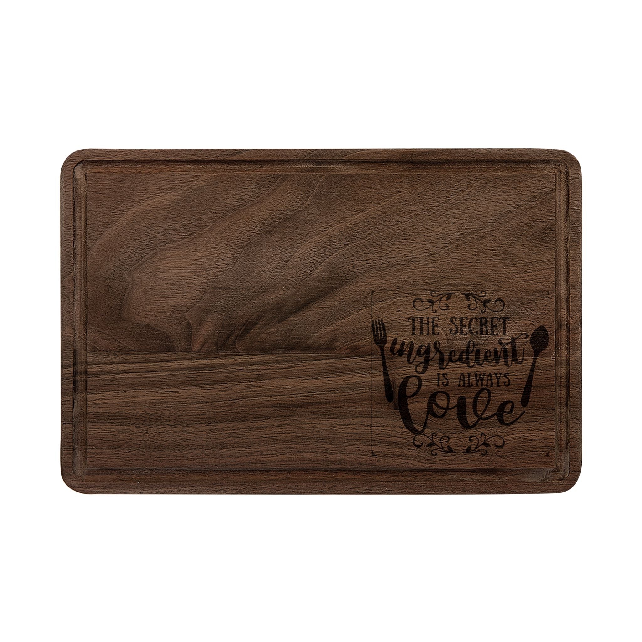 Engraved “The Secret Ingredient Is Always Love” Wooden Cutting Board