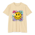 Smiley Flower Tee — Retro Happy Face Floral Graphic T-Shirt