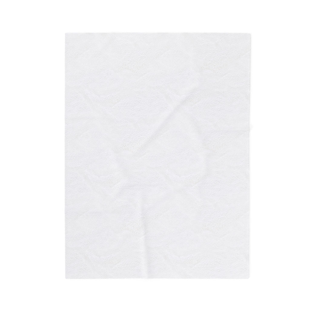 Smiley Daisy Velveteen Plush Blanket — Retro Checker Lightning Cozy Throw