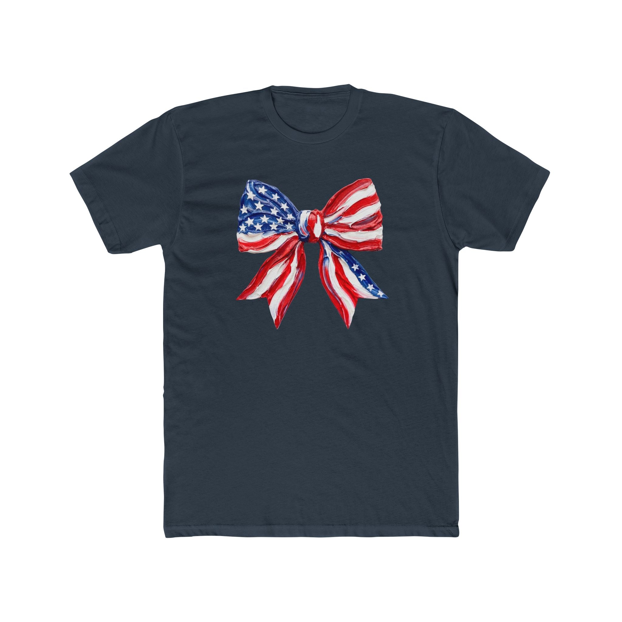She Loves Jesus & America Too T‑Shirt — Patriotic American Flag Bow Tee