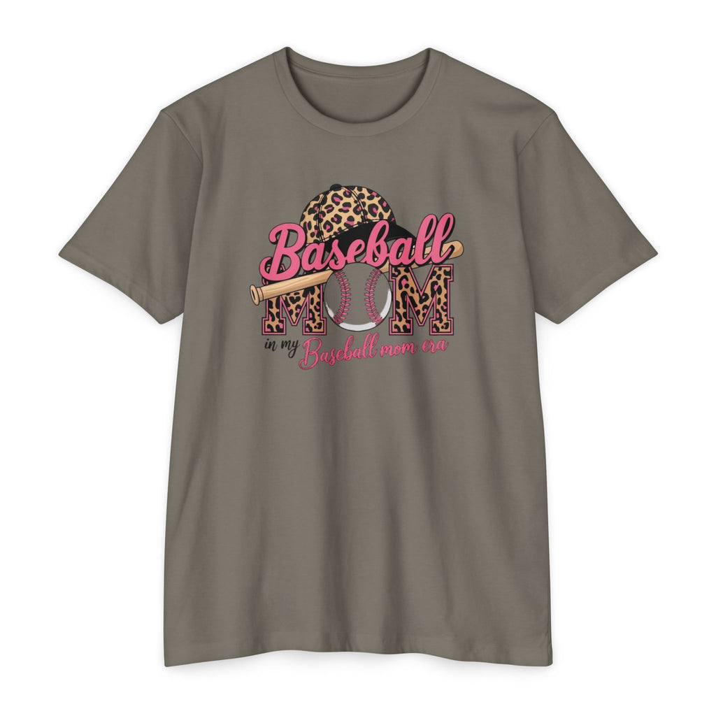 Baseball Mom Leopard Graphic T-Shirt — "Baseball Mom of my Baseball Mom Era"
