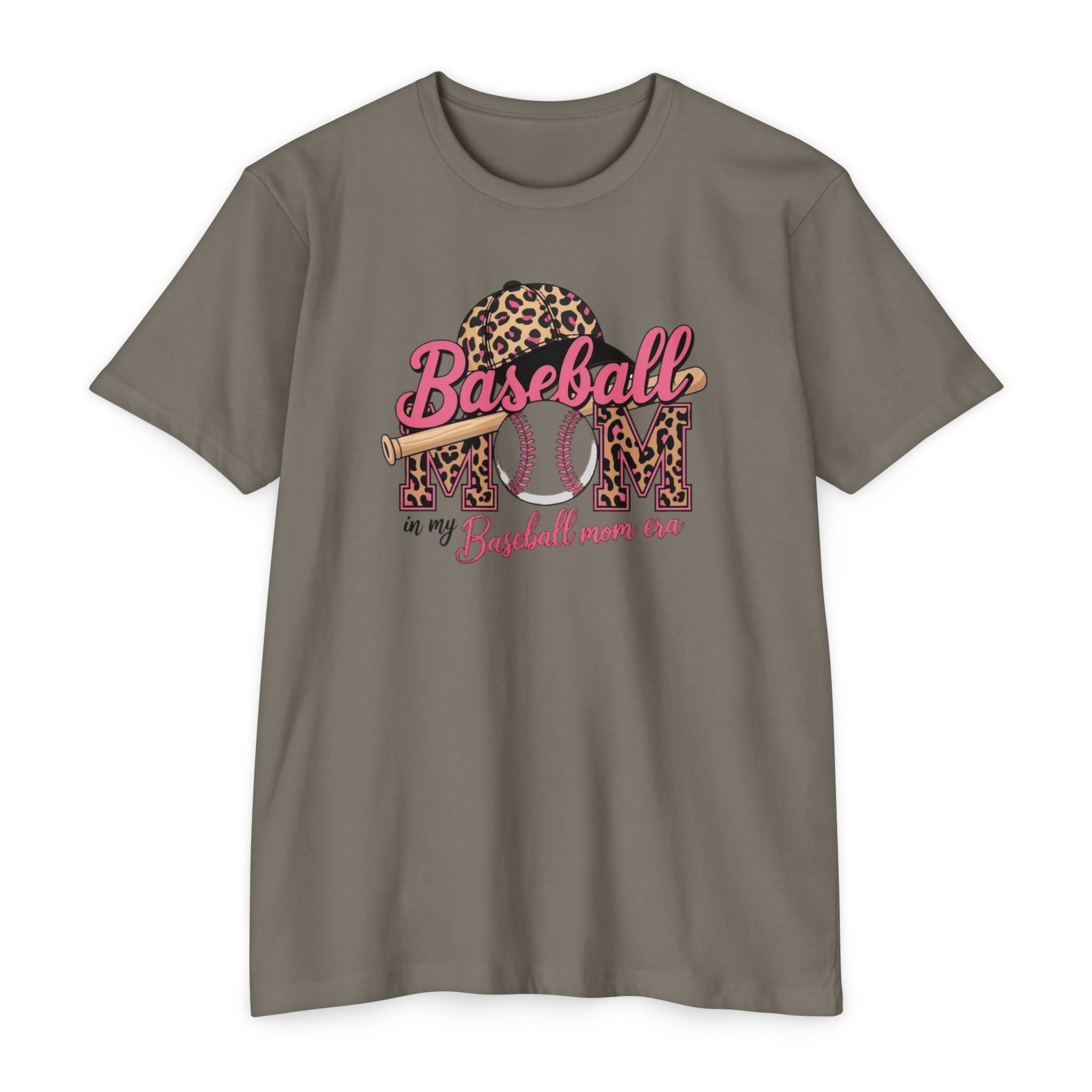 Baseball Mom Leopard Graphic T-Shirt — "Baseball Mom of my Baseball Mom Era"